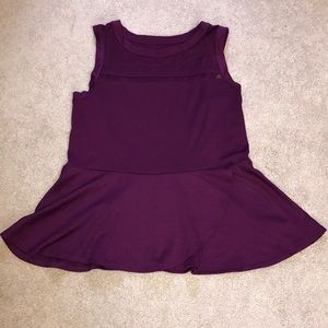 Purple peplum top